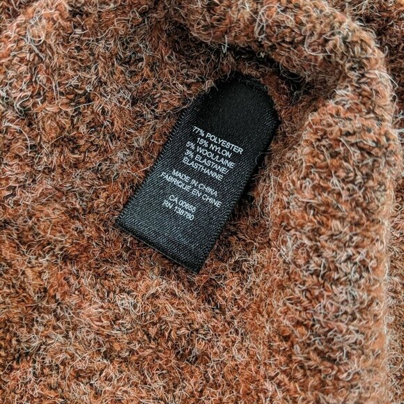 RW & Co. XS Women's Lightweight Open-Knit Sweater Wool Blend Red Heather Long - Picture 6 of 13